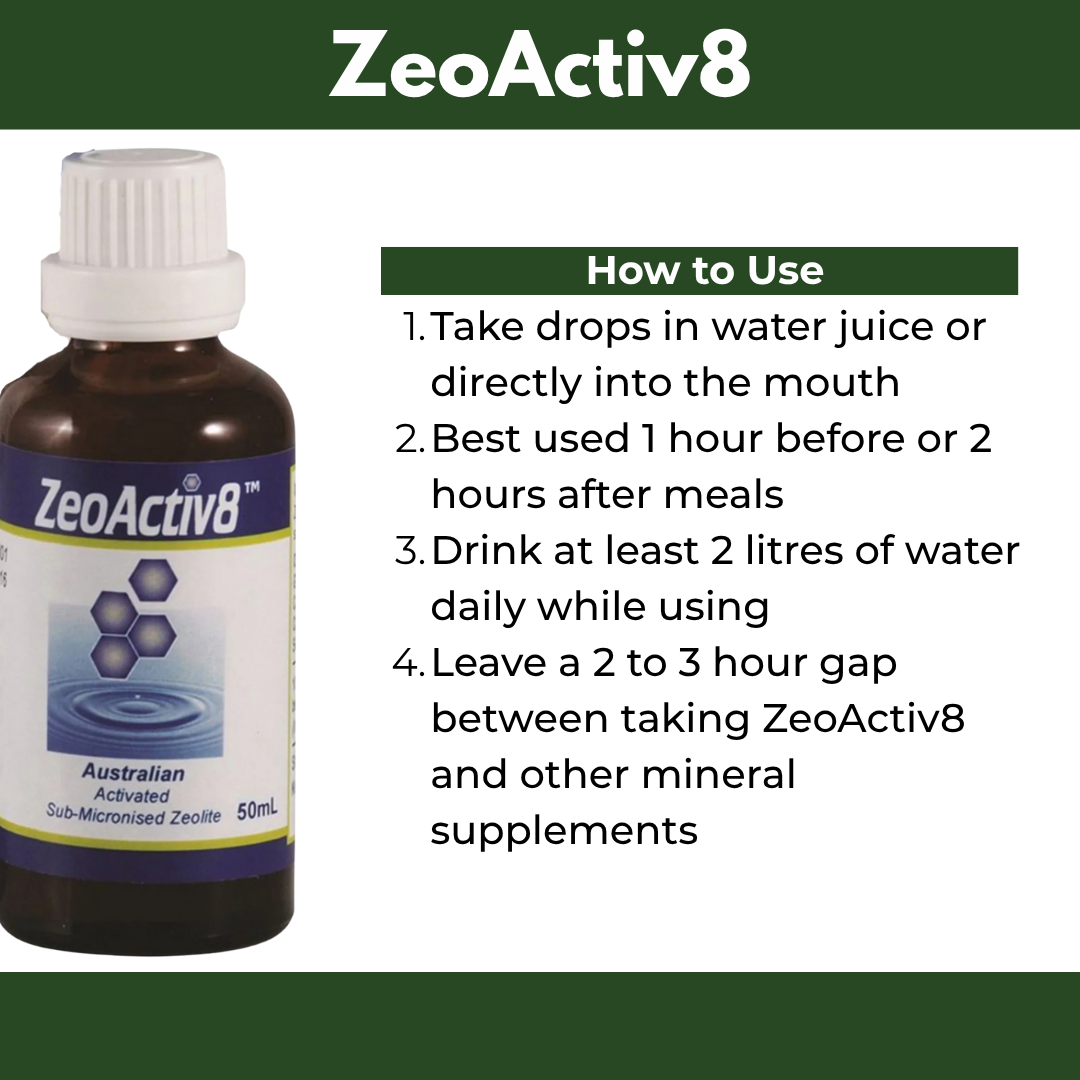 ZeoActiv8™ Liquid Zeolite – 50ml Natural Detox & pH Support