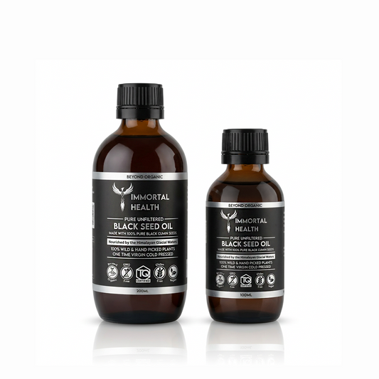 Immortal Health Pure Unfiltered Black Seed Oil — Wild-Harvested Nigella Sativa | 1.9–2% TQ Guaranteed