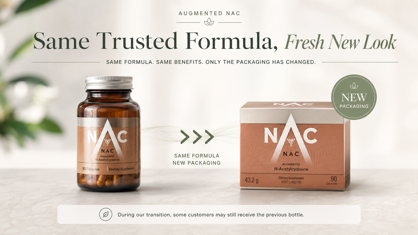 Augmented NAC-90 Capsules | 200mg N-Acetylcysteine | Italian-Made Glutathione Support