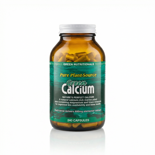 Green Nutritionals GreenCALCIUM marine plant calcium capsules bottle.